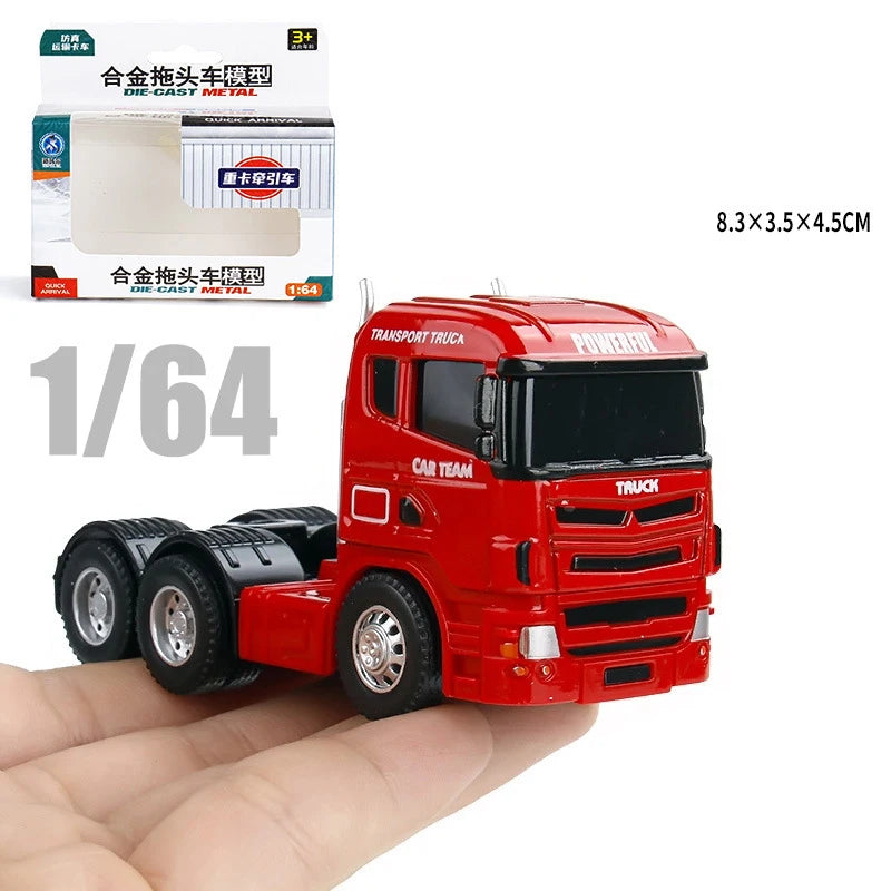 1:64 Scania Container Truck American Container Truck Alloy Diecast Model Car Home Decoration Ornaments Collections Hobby Holiday
