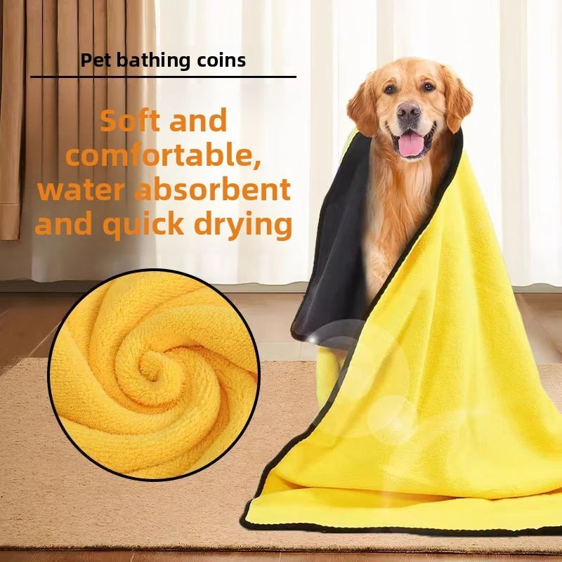 1-10pcs Pet Absorbent Towel Dog Cat Quick Drying Bath Towel Ultra-fine Fiber Super Absorbent Pet Towel Cleaning Supplies