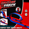 Dual Mode Racing Track Toy with 4 Alloy Pull Back Cars, Flexible Suction Cup Track, Halloween & Christmas Gift for