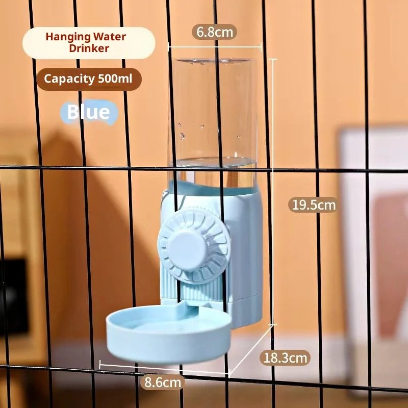 Automatic Hanging Cat Cage Water Dispenser & Feeder Large Capacity Leak-Proof Design Pet Watering System Pet Supplies