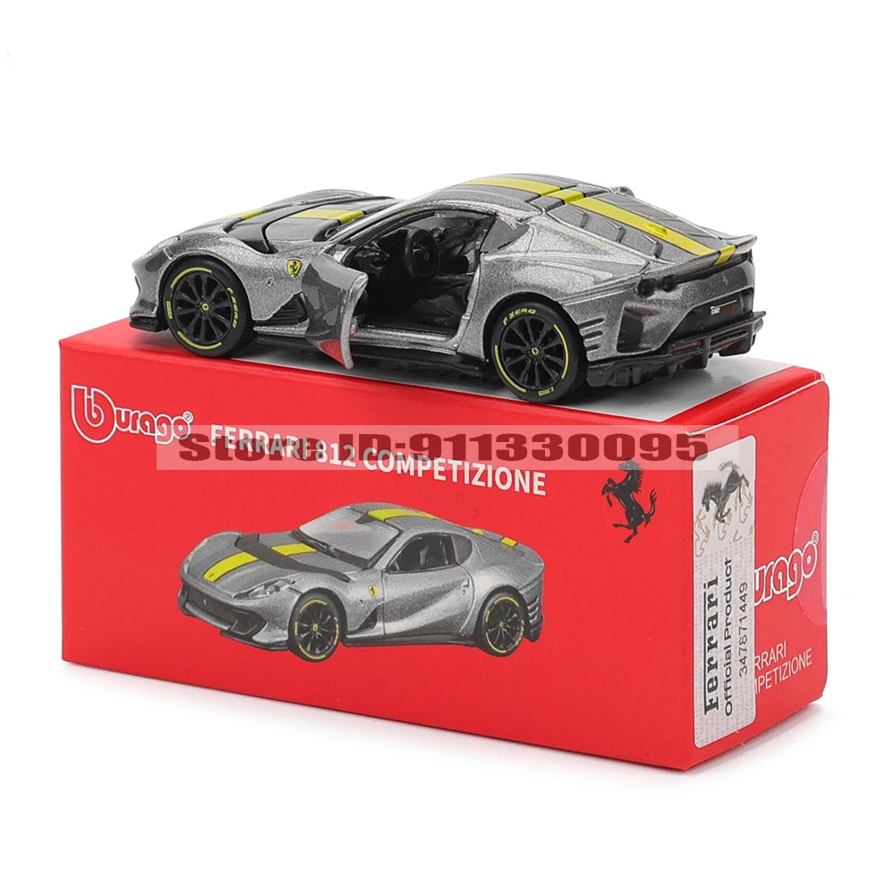 Bburago1:64 Ferrari E812 COMPETIZIONE Model Small Collection Car Alloy Model Toy Gift Scene Decoration Classic and Exquisite