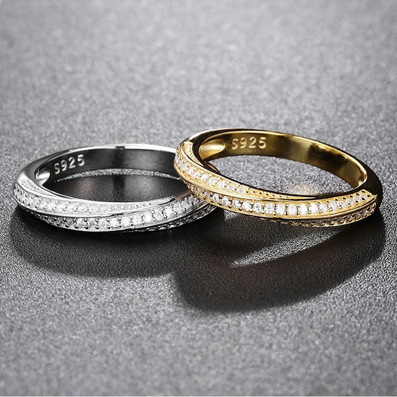 Pass Diamond Test Moissanite Ring And Zircon Unisex Rings 100% Real S925 Silver Ring For Men and Women Luxury Brilliant D VVS1