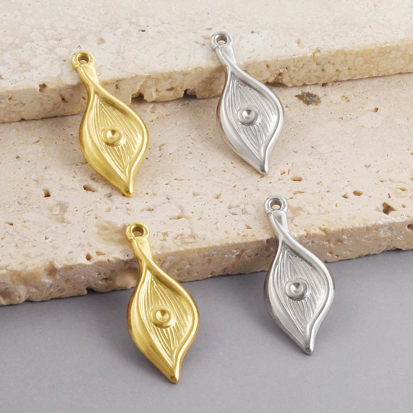5pcs Stainless Steel Bee Spider Cicada Butterfly Dragonfly Flower Tree Grass Pendants Insects Charms Jewelry Making Accessories