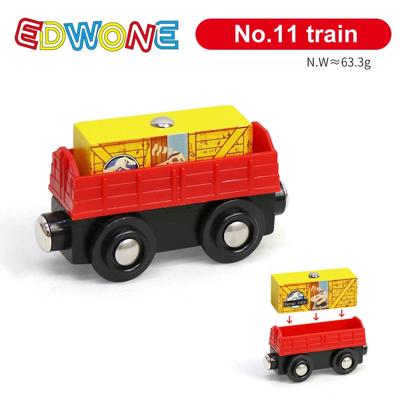 1pcs Magnetic Train Toys Wooden Train Locomotive Car Truck Railway Accessories Fit for Wooden Tracks Toys Gifts