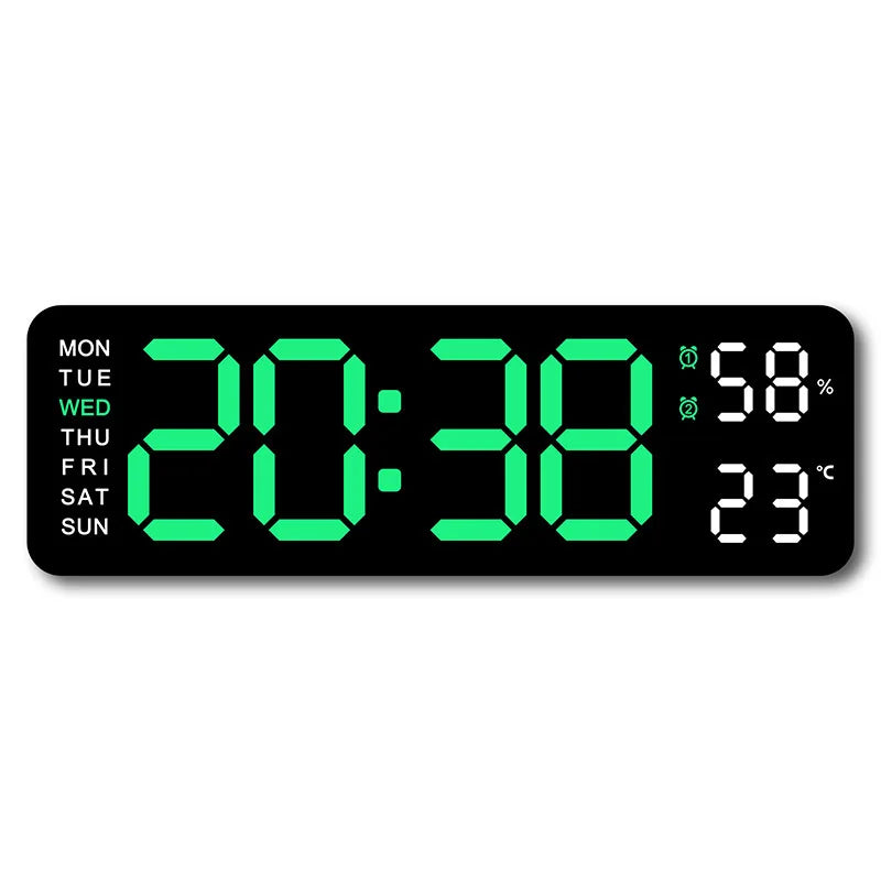 USB Smart Mute LED Electronic Wall Clock Modern Desk Clock Night Alarm Minimalist Thermometer Clock Home Decor For Room
