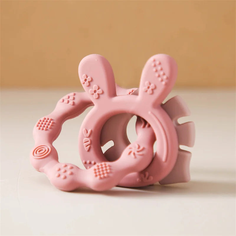 Baby Toys Silicone Anxiety Teethers Animal Bracelet Baby Toys 0 12 Months Cartoon Rattles Mobiles for Babies Silicone Teethers