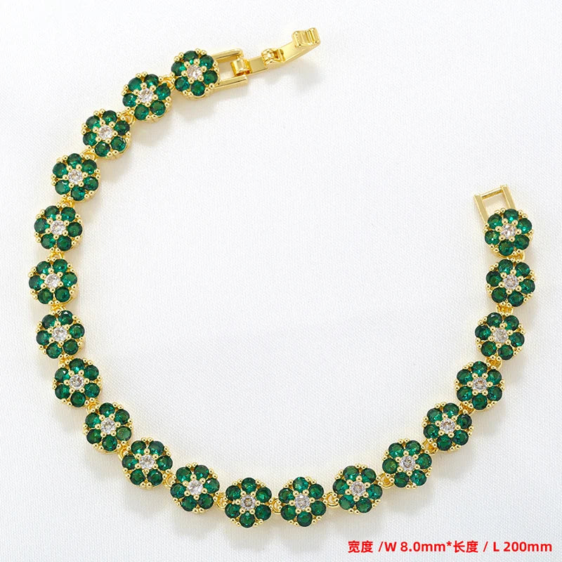 ZHUKOU Summer Dopamine Series Vibrant Colorful Flower Necklace Bracelet Wholesale:VL526 VL527