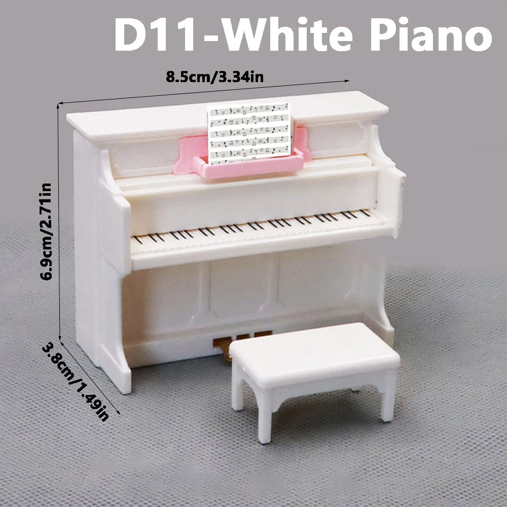 Doll House 1:12 Miniature Furniture Kitchen Toy Dining Table Dollhouse Accessories Montessori Bedroom Bathroom For Girl Gift