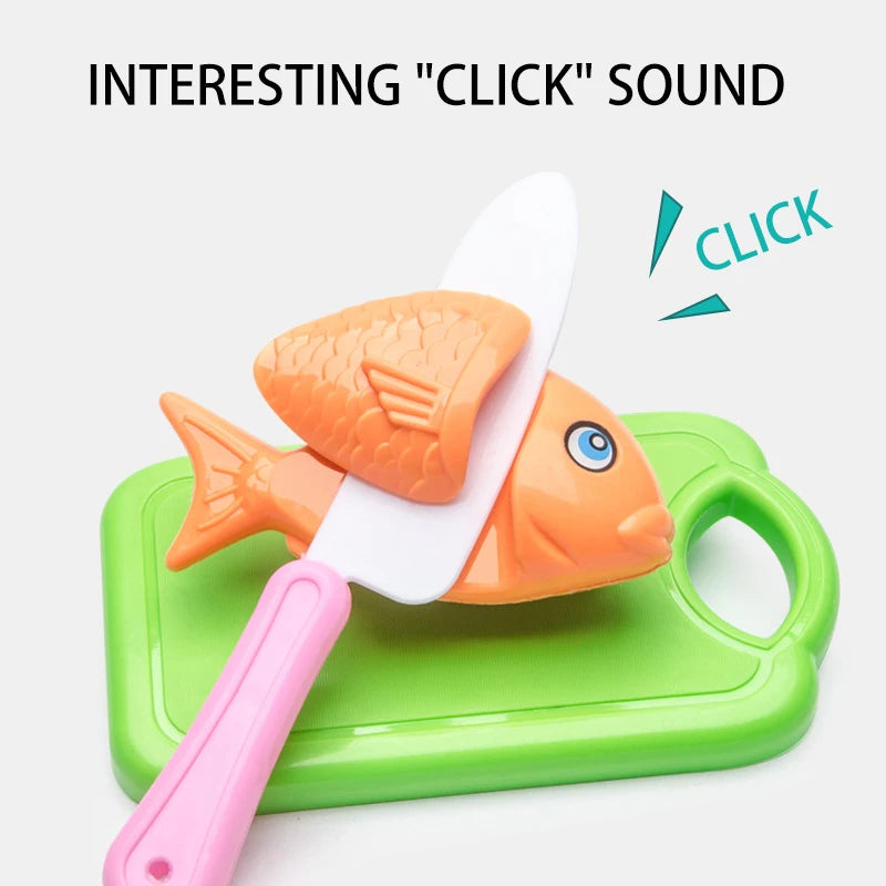 Cutting Play Food Toy for Kids Kitchen Pretend Fruit & Vegetables Accessories Educational Toy Food Kit for Toddler Children Gift