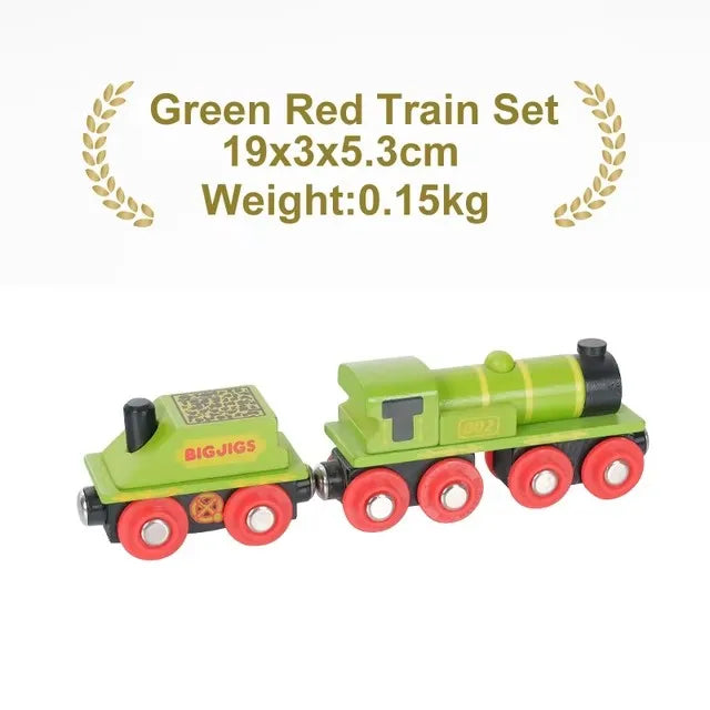 1pcs Magnetic Train Toys Wooden Train Locomotive Car Truck Railway Accessories Fit for Wooden Tracks Toys Gifts