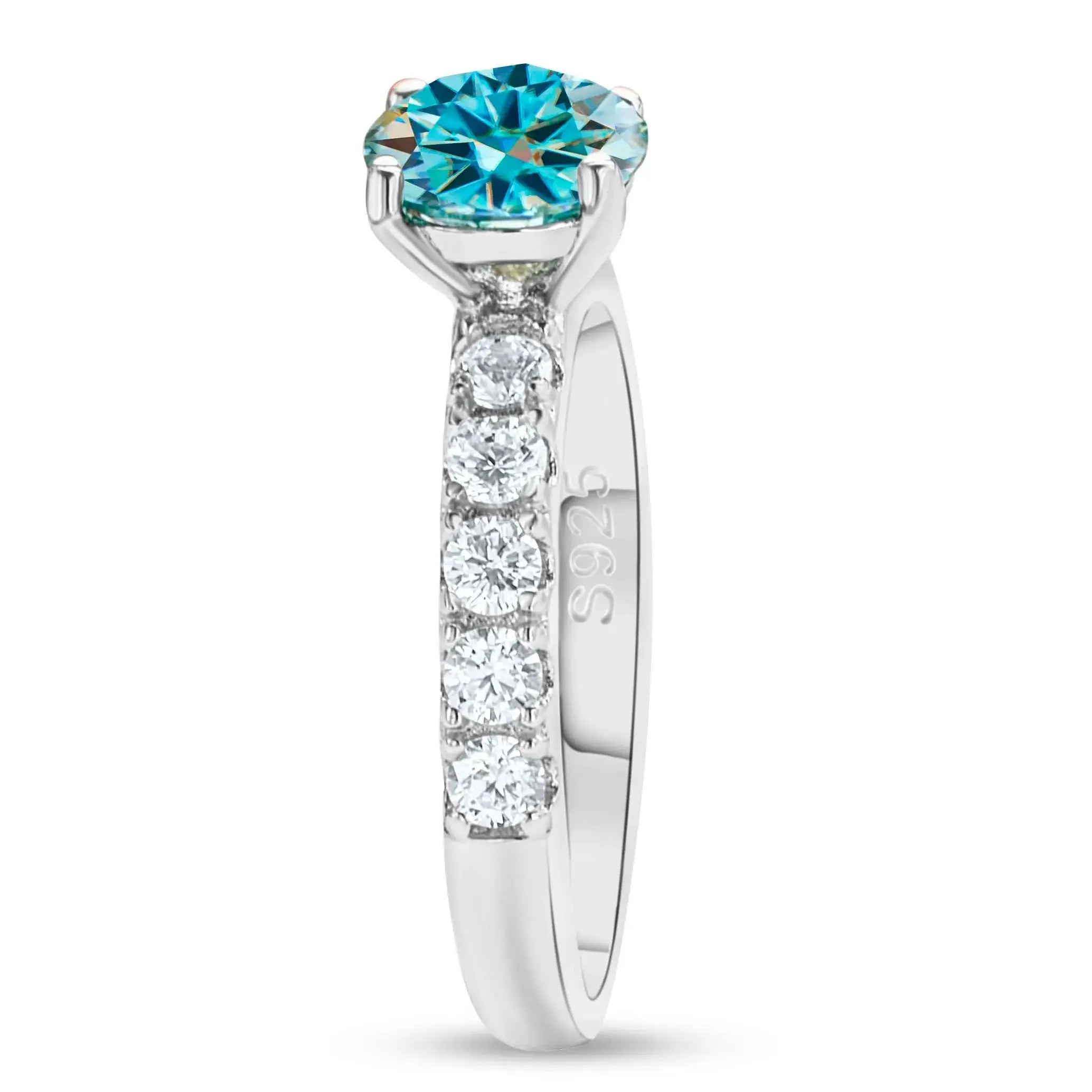 1.0 Carat Simple Design Moissanite Ring with 4 Claw S925 Sterling Silver Women's Engagement Band Fashion Fine Jewelry Gift
