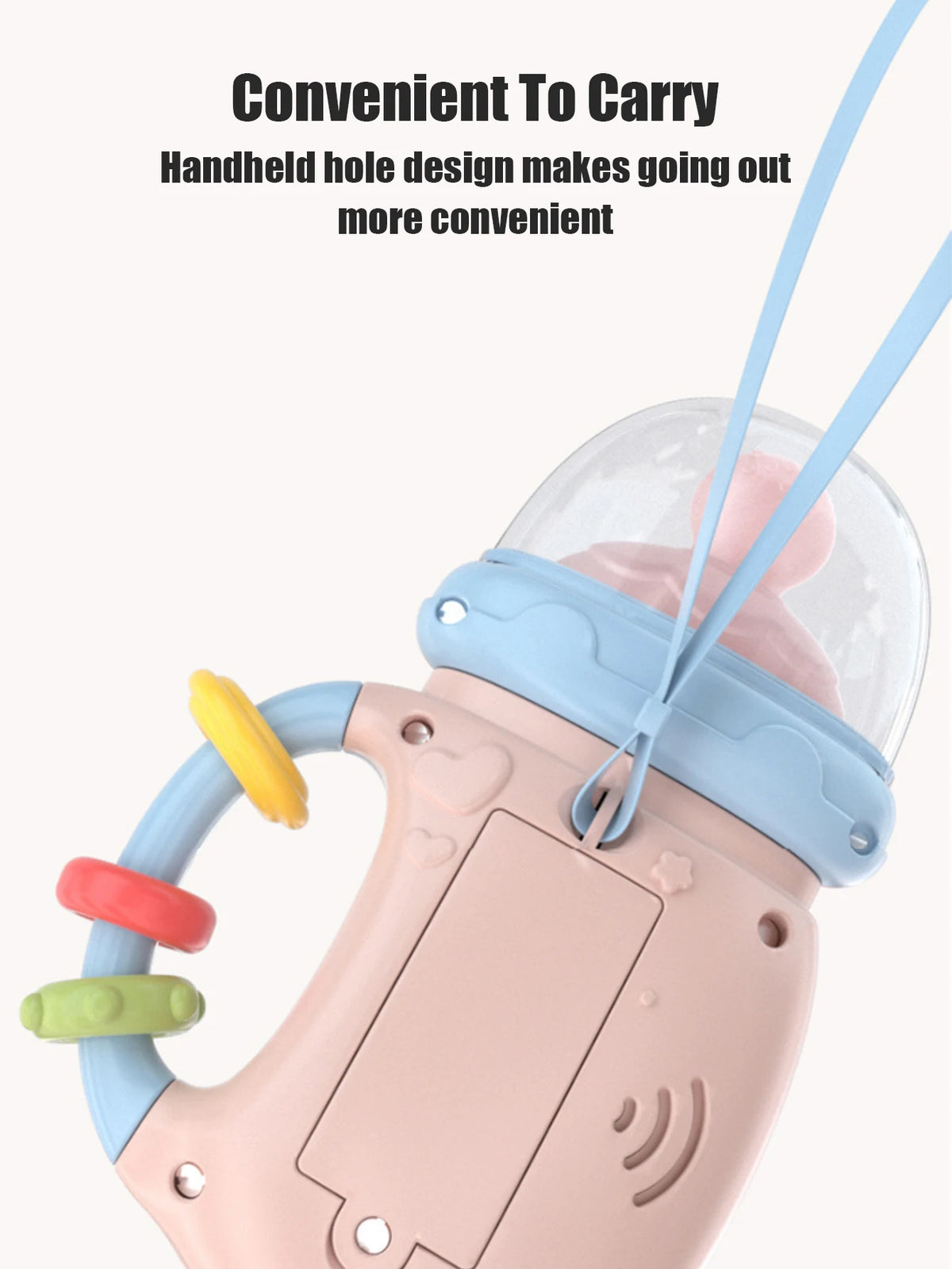 1pc Baby Musical Feeding Bottle Newborn Soft Teether Rattles Educational Toy 18M+ Mobile Rattles Toys Soothing Vocal Music