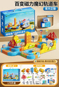 Hot Selling Magnetic Car Stem Racing Car Railtrack Set Montessori Motorized Train & Gravity Maze Toy Educational Gift