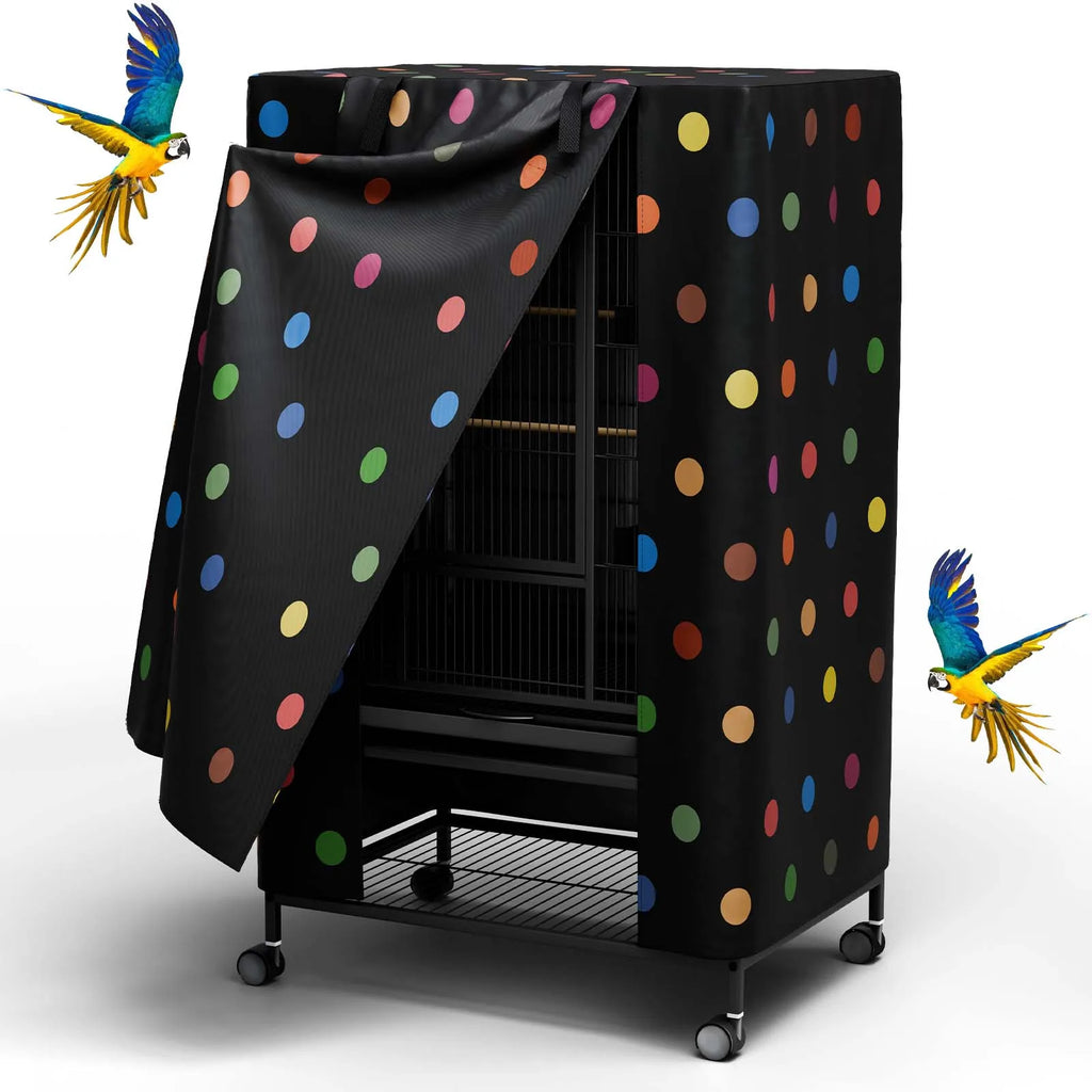 Nighttime Bird Cage Cover with Zipper Panel Blackout Birdcage for Winter Universal Breathable Good Night Enclosure for Bird