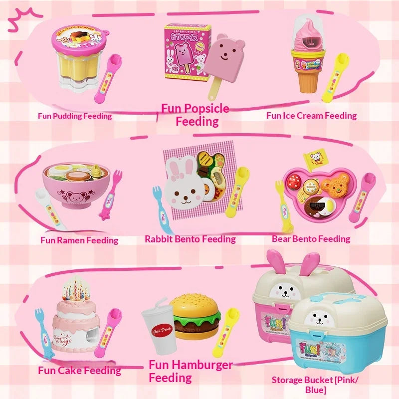Pudding Feeding Toy Jelly Strawberry Pudding Storage Box Set Toy