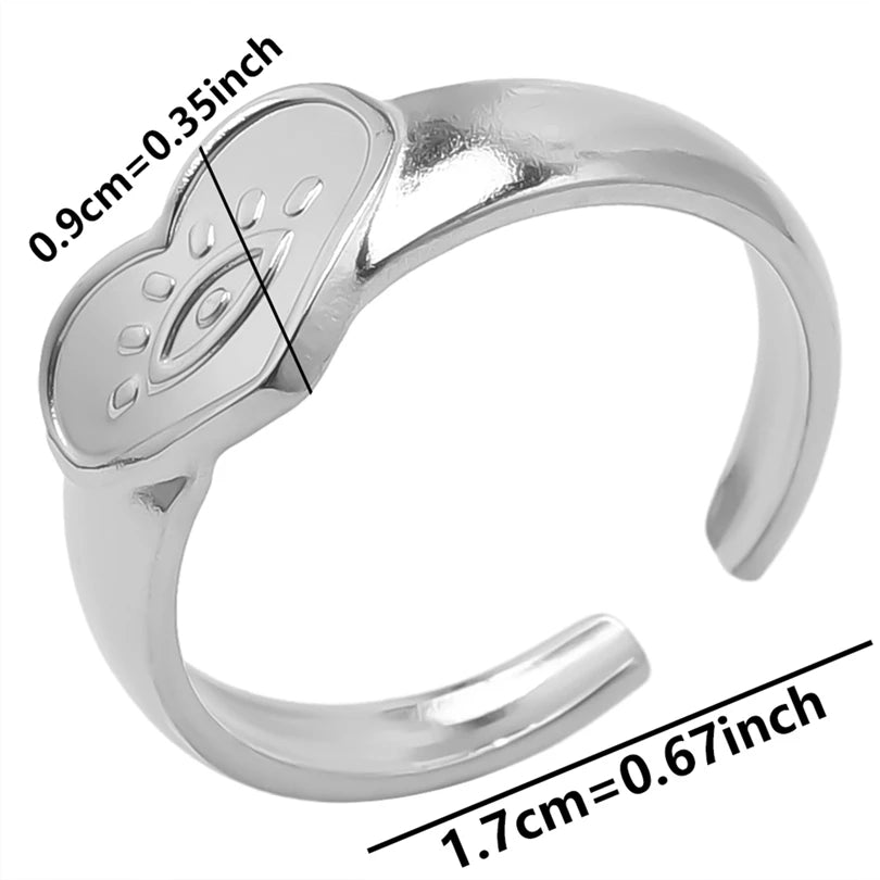1pcs Classic Tiger Eye Real Stone Open Adjustable Stainless Steel Rings For Women Men Accessories Gold Color Finger Jewelry Ring