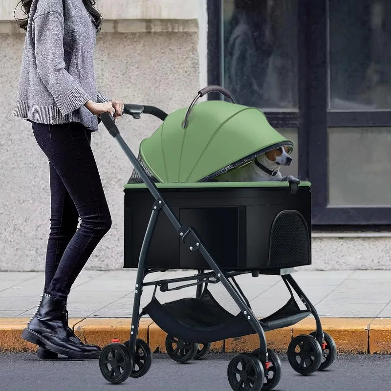 Foldable Pet Car Strollers 3in1 Outdoor Cart Specifically Designed for Walking Dogs Infants Medium-sized Small Dogs Cats