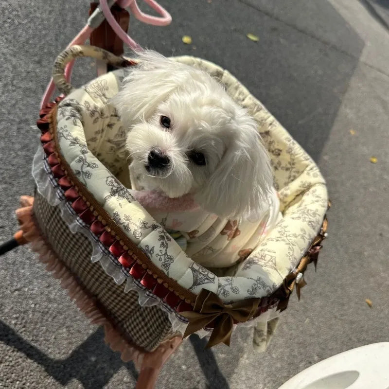 2026 SUMMER Pet Stroller with Complimentary MaT for Small 10 Lbs Dogs & Cats Lightweight Foldable Design One-clickFolding  Brake