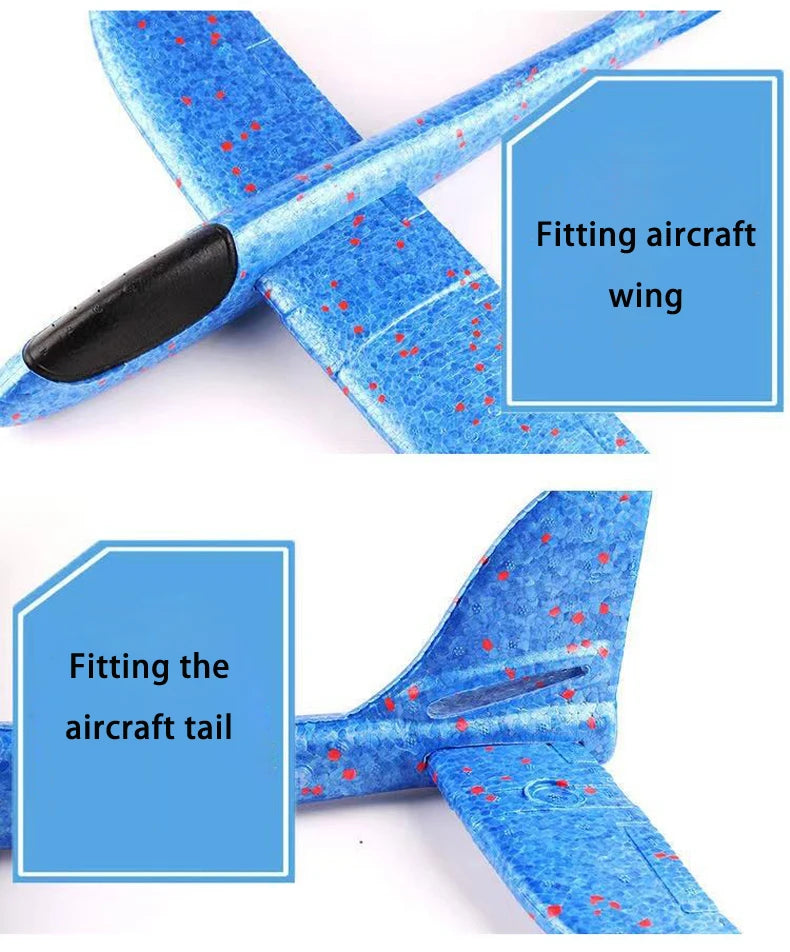 48cm Large Foam Plane Glider Hand Throw Airplane Inertial EPP Bubble Planes Outdoor Launch Kids Toys for Children Boys Gift