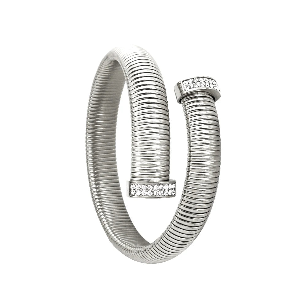 High Quality Cross Cuff Stainless Steel Jewelry Set Personalized Spiral Texture 18K Gold Plated Arm Neck Bijoux Waterproof