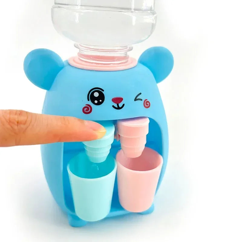 Children Cute Kapibara Water Dispenser Toy with Dual Cup Cartoon Cold/Warm Water Juice Drinking Fountain Simulation Kitchen Toys