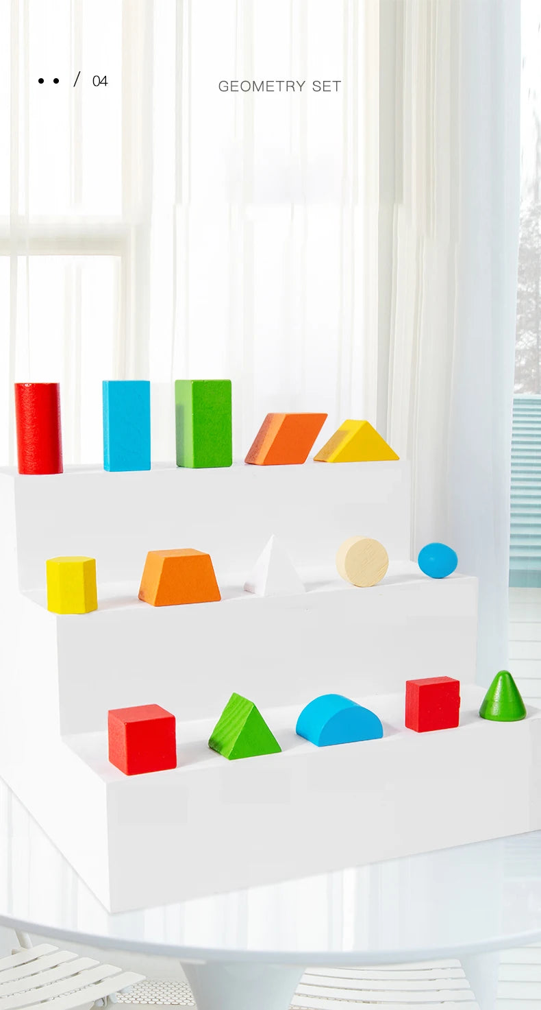 16/24/38Pcs Hot Wooden Building Blocks Set Assembled Building Blocks Baby Shape Color Early Educational Toys Gifts for Children