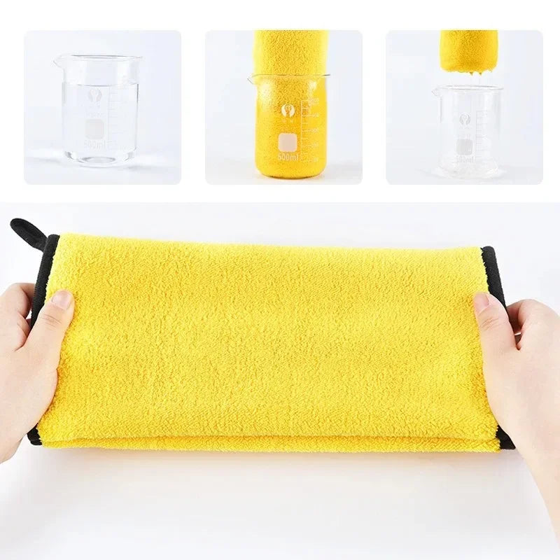 2 in 1 Pet Bathrobe and Towel Super Absorbent Wearable Drying Robe for Dogs Cats After Bath Fast Dry and Warm Grooming Essential