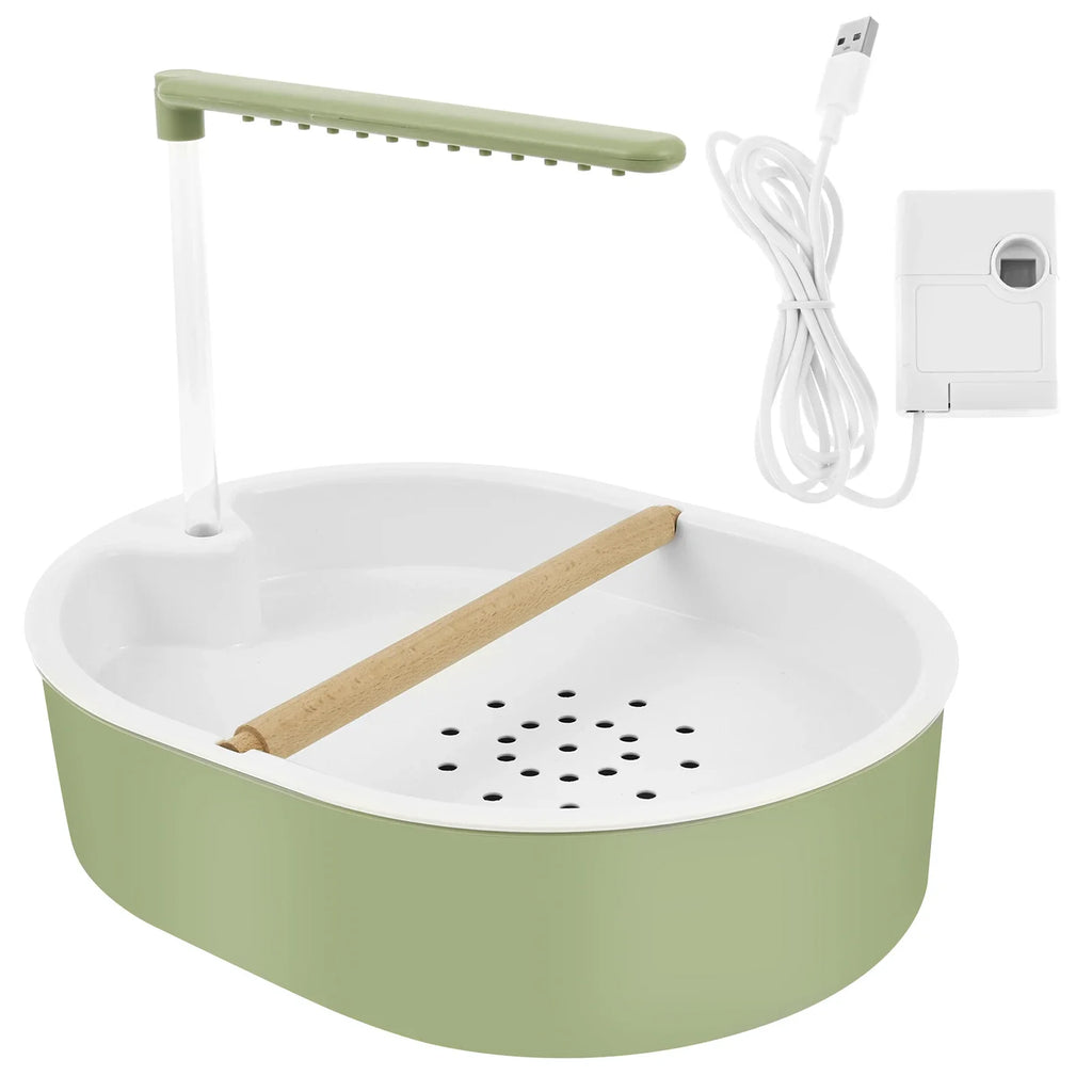 Parrot Automatic Bird Bath Tub Shower Fountain USB Electric Circulating Faucet Pet Large Bird Bathtub Cleaning Supplies