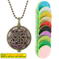New Aroma Kaleidoscope Retro Necklace Antique Locket Pendant Magnetic Perfume Essential Oil Diffuser Locket Aromatherapy Jewelry