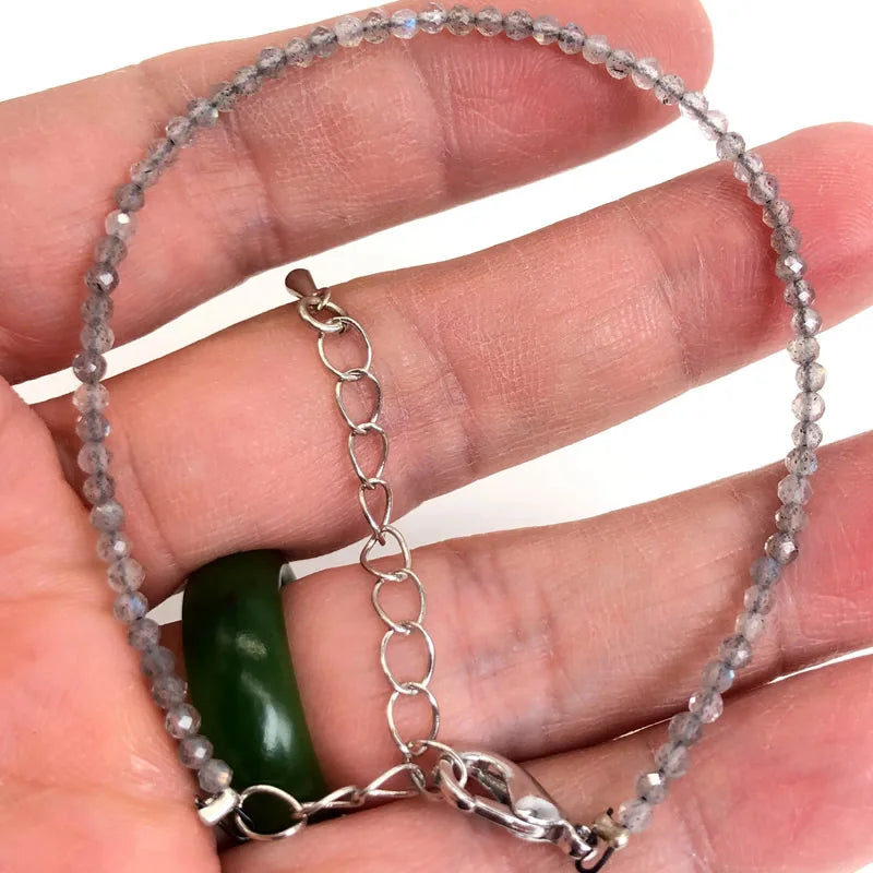 Mini 2-3mm Stone Beaded Faceted Natural Agat Quartzs Necklaces bracelet Female Fashion Party Choker for Women Girls Jewelry Gift