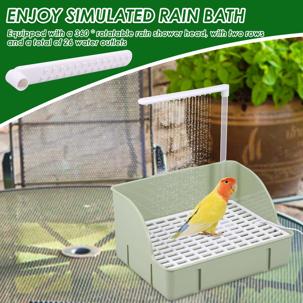 Automatic Pet Birds Parrots Bath Circulating Water Bathtub USB Electric Parakeet Bathtub Shower Fountain birds supplies