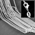 10 PCS Multiple Models Top Grade Fashion Jewelry 925 Sterling Silver 16-30 Inches Necklace Chains With Lobster Clasps Wholesale