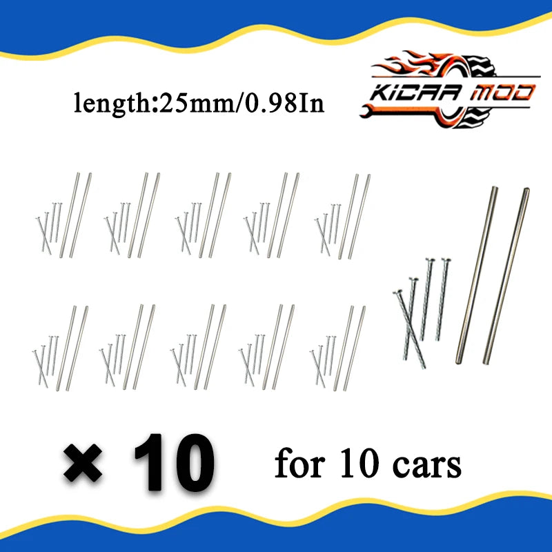 1/64 Model Car Wheels Axle For Replacement Parts for Matchbox Tomica Diecast Model Toys (10 Sets)
