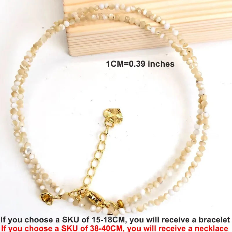Natural Gemstones 2mm Cutting Angle beads Necklace Tourmaline quartz garnet zircon Bracelet Choker Men Female Jewelry Party Gift