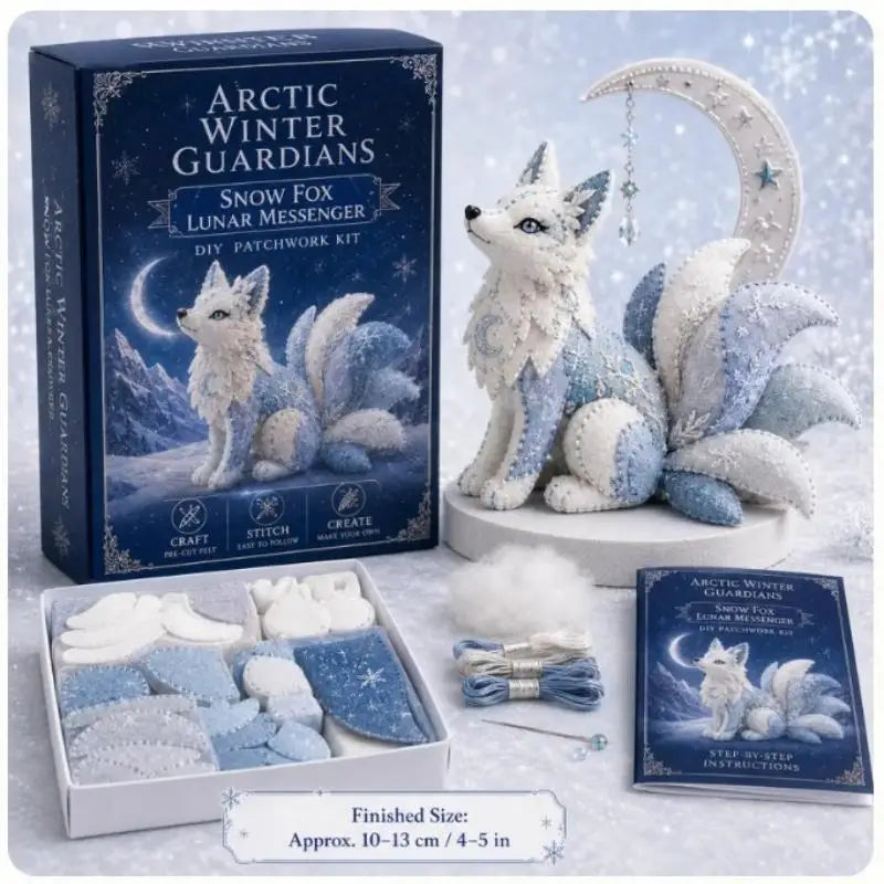 Arctic Winter Guardians DIY Patchwork Kit 3D Stuffed Animals Mythical Creature Pre-Cut Handmade Craft Kit For Home Decor Gift