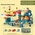 Light Up Space Rocket Shuttle Track Playset Multi Layer Orbital Adventure Obstacle Race Car Parking Garage Toy Ideal Gift