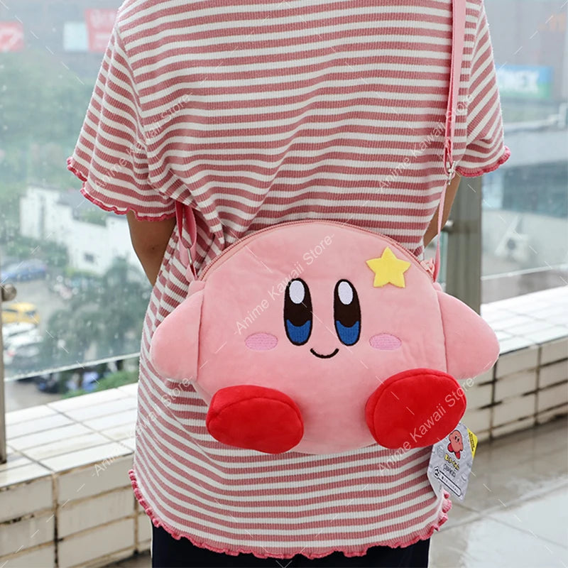 Star Kirby Cartoon Fashion Character Backpack Children Casual Plush Backpack Cute Kindergarten Boy and Girl Schoolbag Gift
