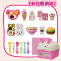 Little Bear Shape Pudding Feeding Set Pretend Play Early Education Lunch Box Pudding Toy Simulation Model Play House Toys Gifts
