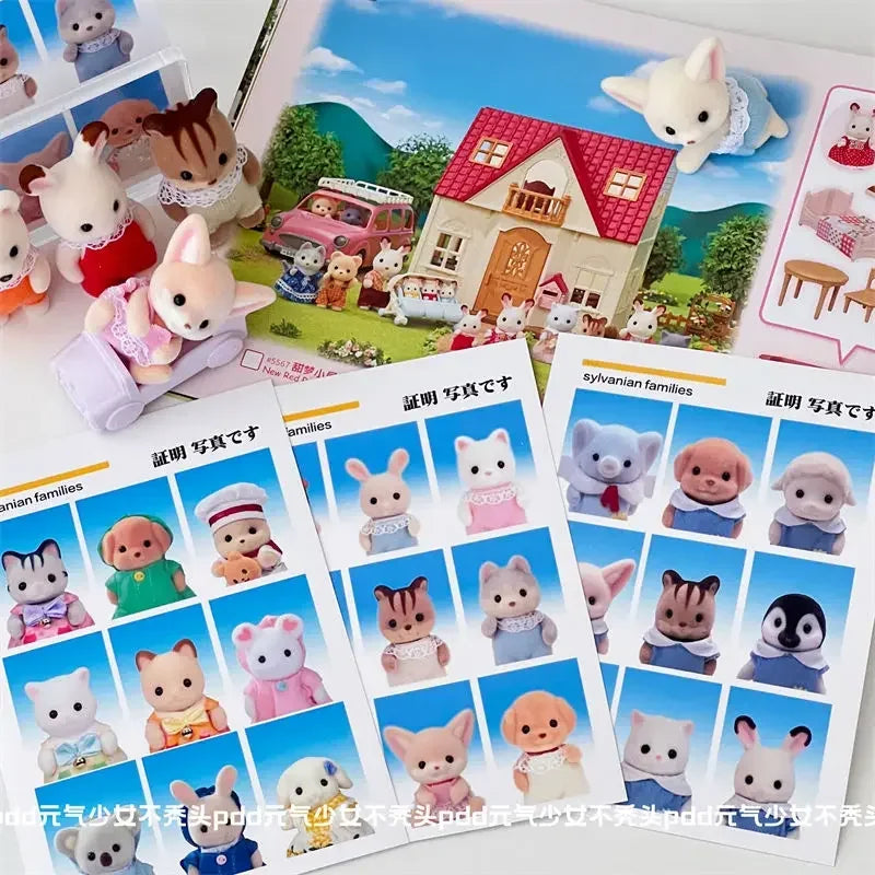 Sylvanian Families High-looking cute ID photo sticker mobile phone hand account decoration waterproof DIY sticker big head photo