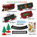 Battery Powered Christmas Electric Trains Toy with Light&Sound Kids Engineering Car Xmas Railway Track Vehicle Birthday Gift