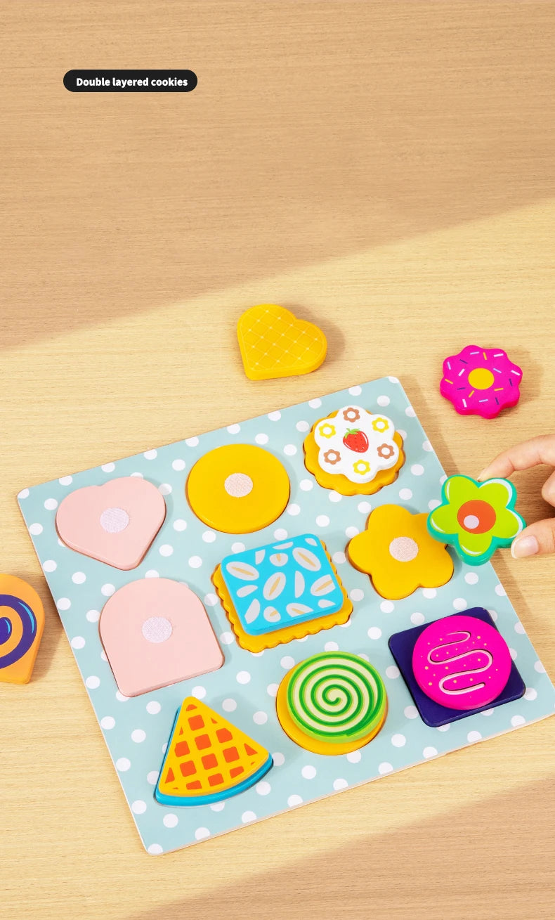 Kids Pizza Cookie Set Cutting Toy Simulation Wooden Pizza Dinette Child Toy Kitchen Pretend Play Food Cooking Kitchen Funny Toys