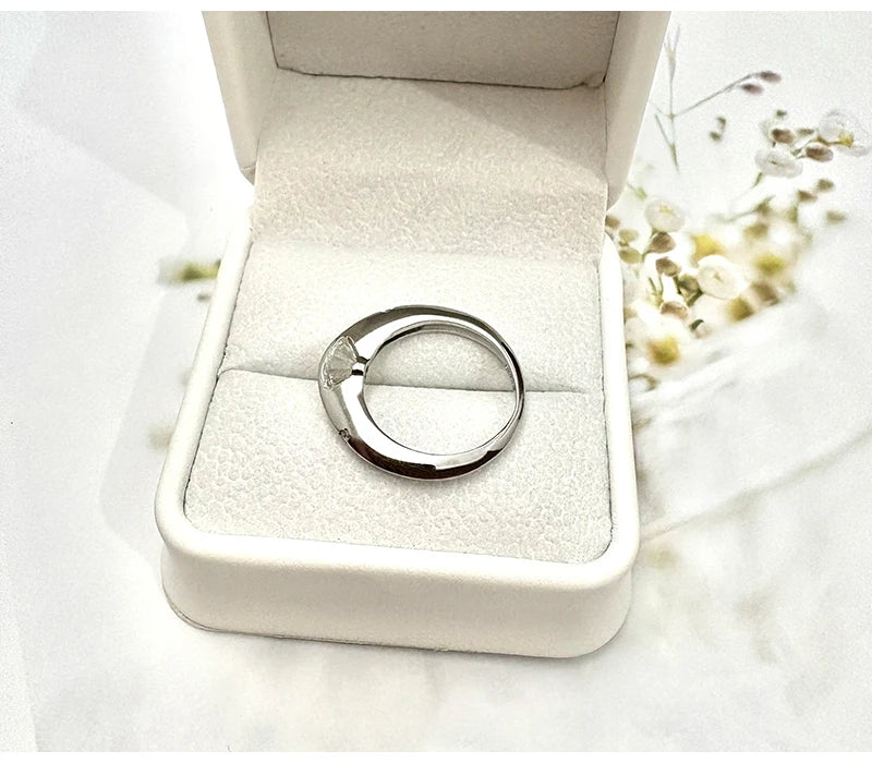 Sola-Bling 100% Pass Diamond Tester Moissanite Ring 925 Sterling Silver Rings For Women Sparkling Wedding Eternity Jewelry