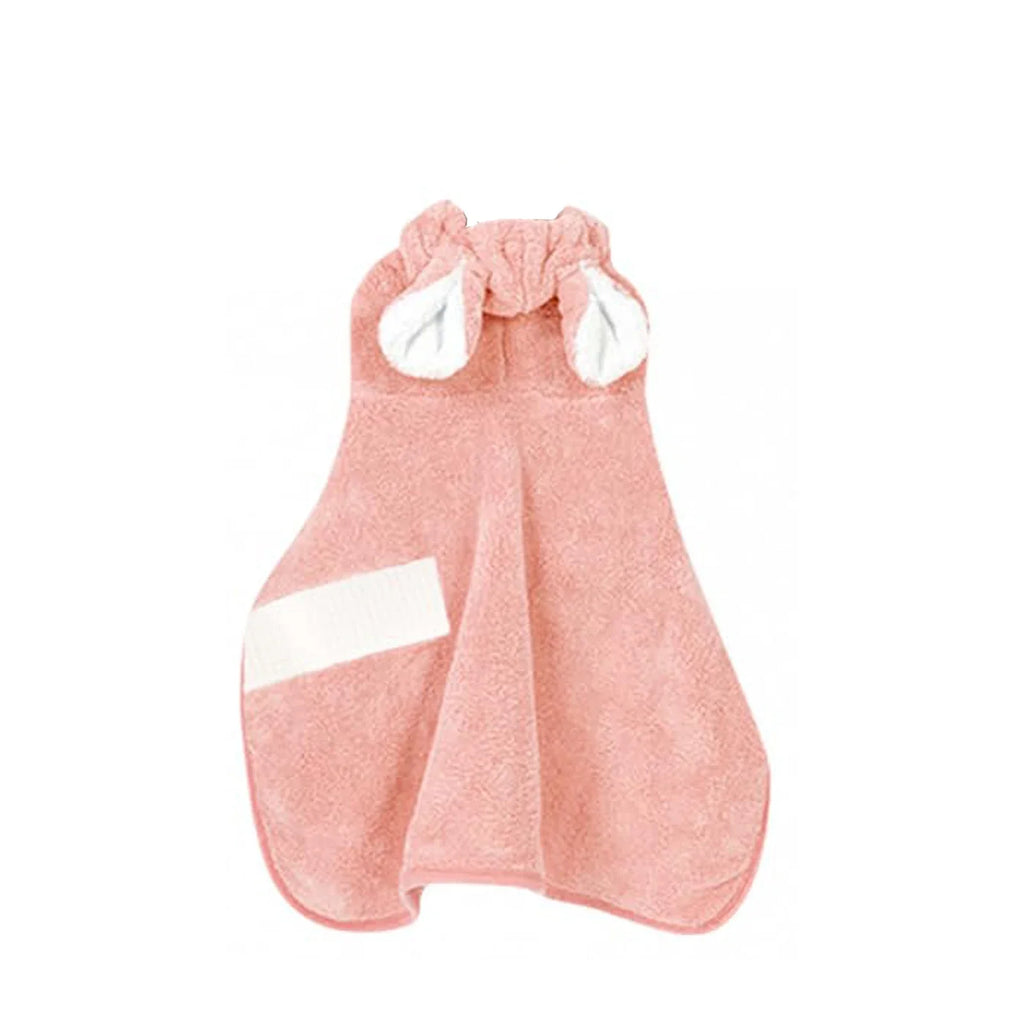 Pet Bathrobe for Dogs and Cats Super Absorbent Pet Dog Bath Towel Hooded Coat Adjustable Collar and Belly StrapXS To L
