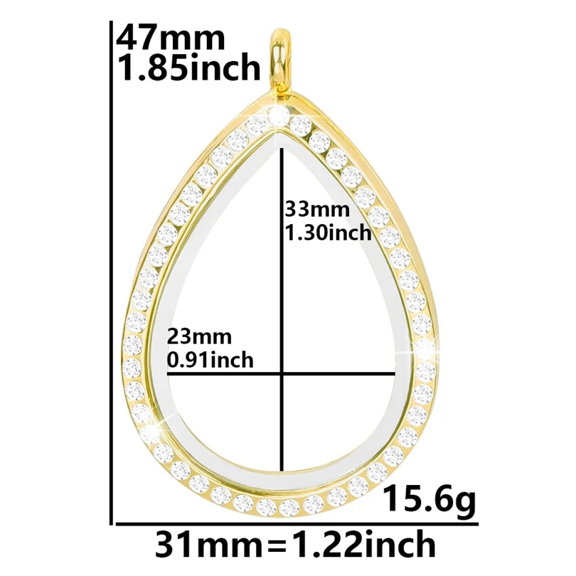 10Pcs/Lot Openable Round Living Reliquary Picture Locket Pendant Glass Floating Cremation Urn Medaillon Colgantes Jewelry Making