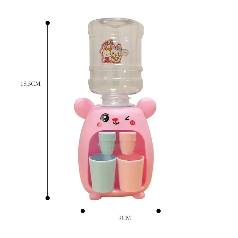 Children Cute Kapibara Water Dispenser Toy with Dual Cup Cartoon Cold/Warm Water Juice Drinking Fountain Simulation Kitchen Toys