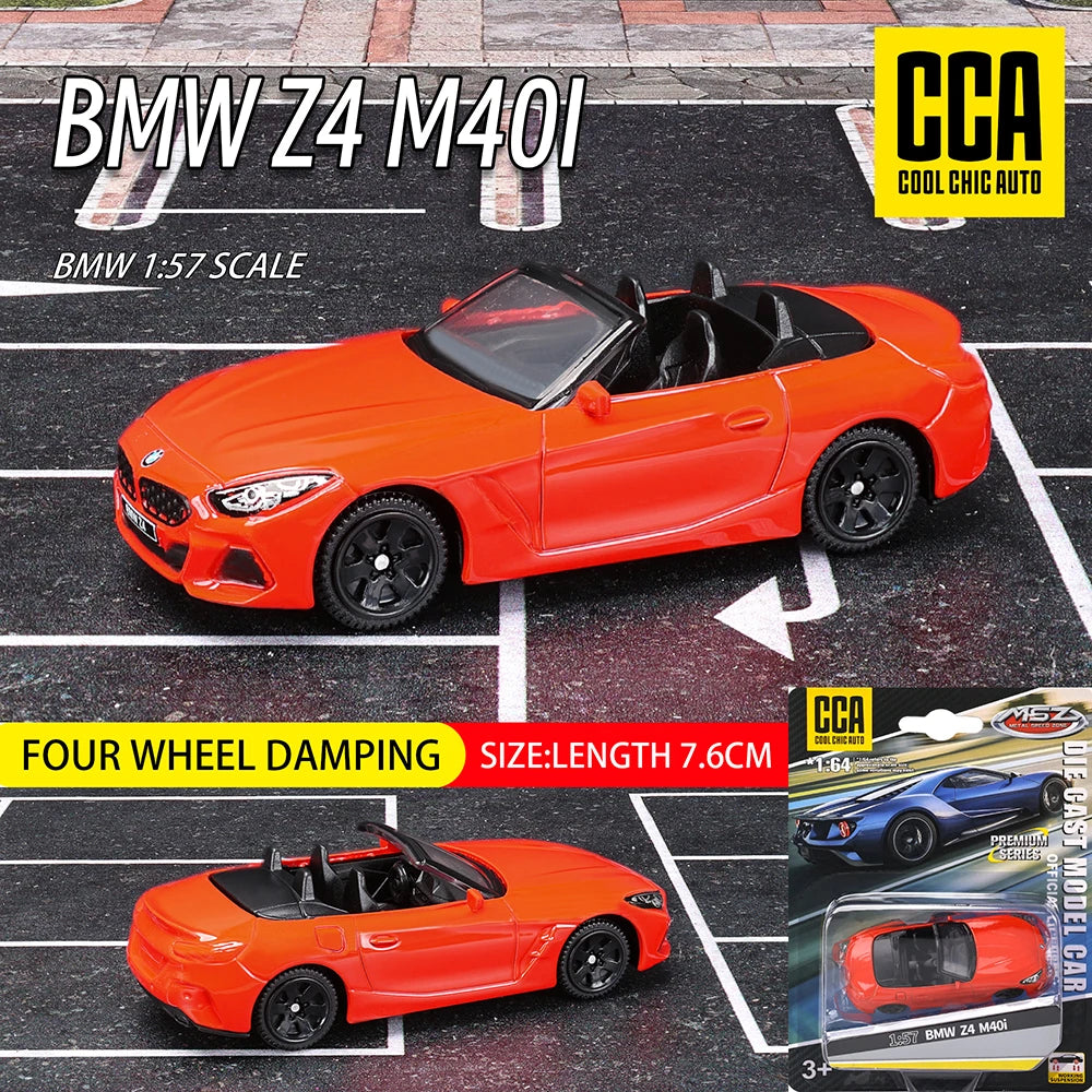 CCA 1:64 BMW M4 Z4 M850I M4 GT3 Exquisite Hanging Model Classic Car Static Car Model Alloy Die-Casting Car Model Collection Gift