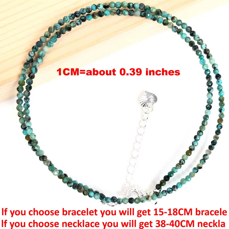 Fashion Women Bracelet necklace 2-3mm mini Cut angle beads tourmaline agate zircon natural pearl crystal Beaded Jewelry gift