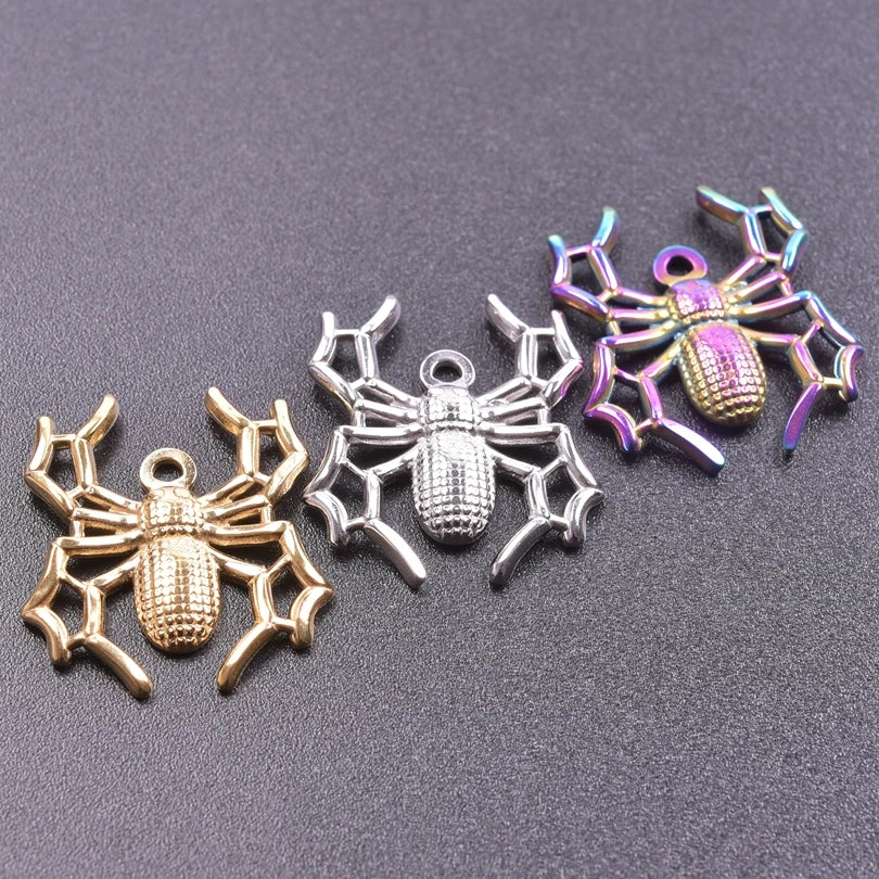 10PCS Ancient Egyptian Scarab Beetle Pendants Charms Stainless Steel Dragonfly Butterfly Pendant for Jewelry Making DIY Necklace