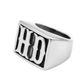 7/8/9/10/11/12/13 Stainless Steel Gold Silver Color Letter HD Waterproof Men Ring Punk Finger Jewelry Drop Shipping Wholesale