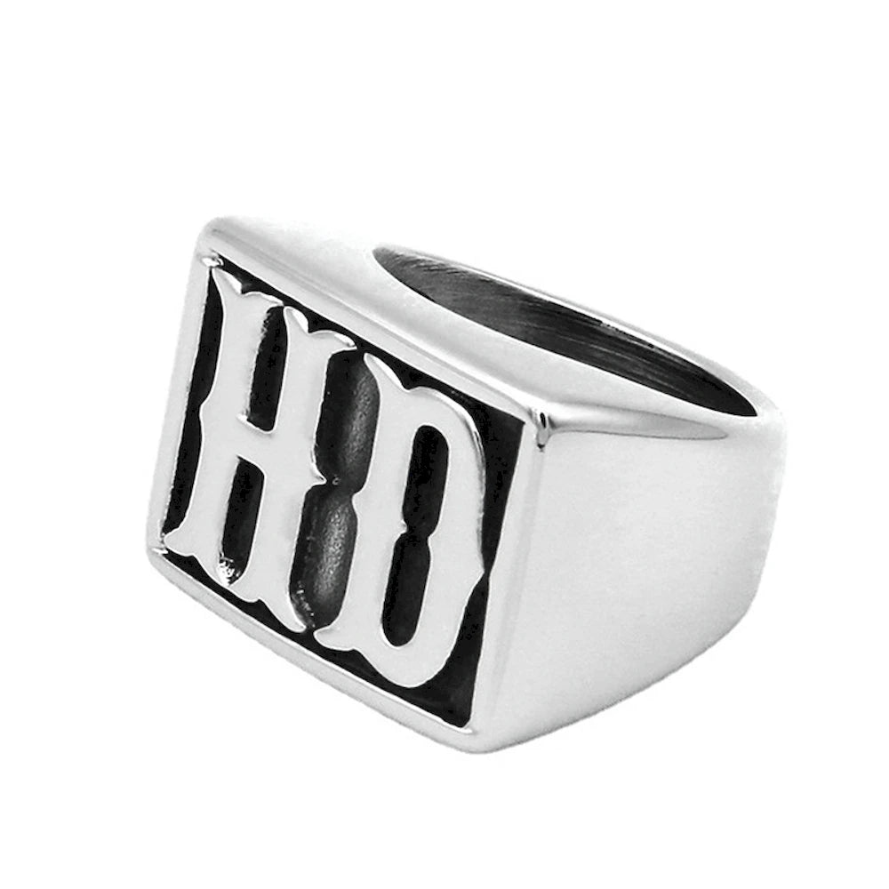 7/8/9/10/11/12/13 Stainless Steel Gold Silver Color Letter HD Waterproof Men Ring Punk Finger Jewelry Drop Shipping Wholesale